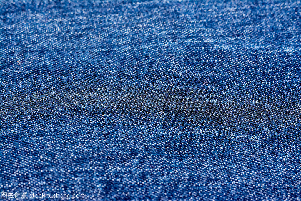 蓝色牛仔牛仔裤纹理与棉纱加工工艺